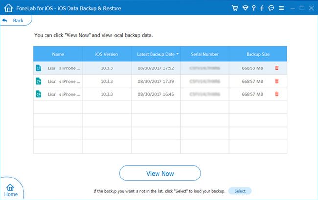 Recover data