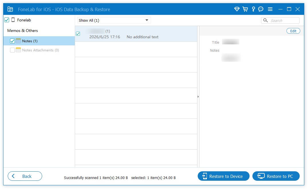 Choose Backup Content
