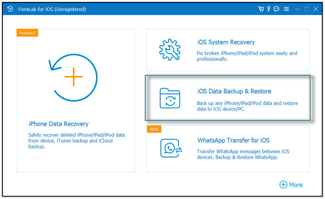 valitse iOS Data Backup & Restore