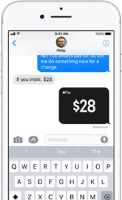 Apple Pay to Messages