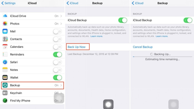 eseguire il backup dei messaggi whatsapp su icloud