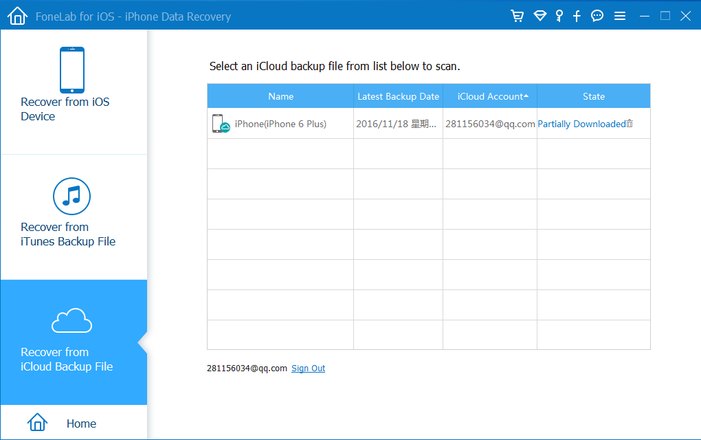 iCloudからメッセージを回復する