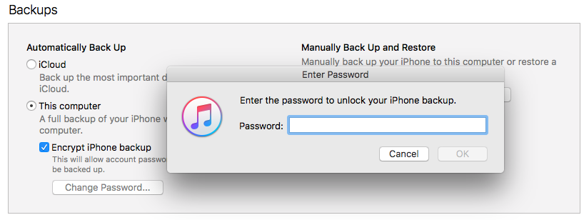 Come decrittografare il backup di iTunes