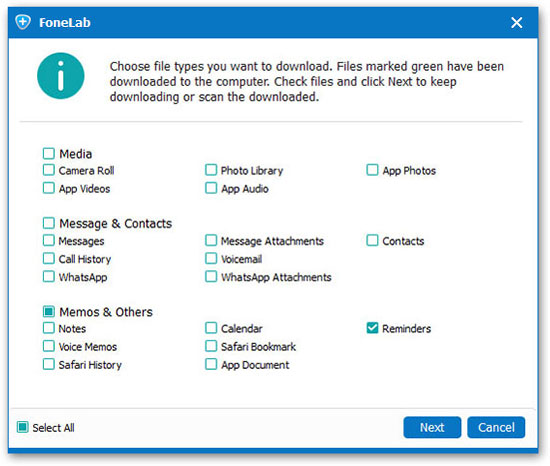 Restore reminders from iCloud