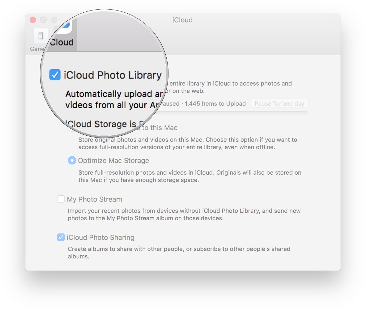 aktivera icloud fotobibliotek på mac