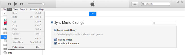 etsi musiikkia iTunesista