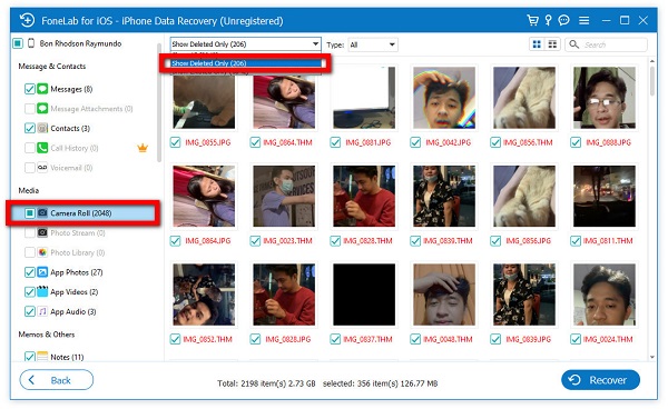 show deleted only