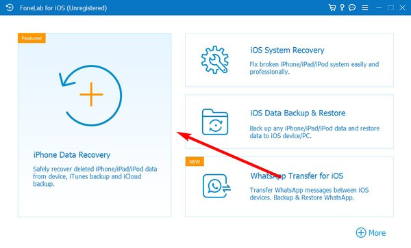 välj iPhone Data Recovery-rutan