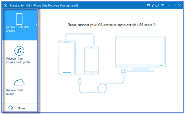 a seção Recuperar do dispositivo iOS