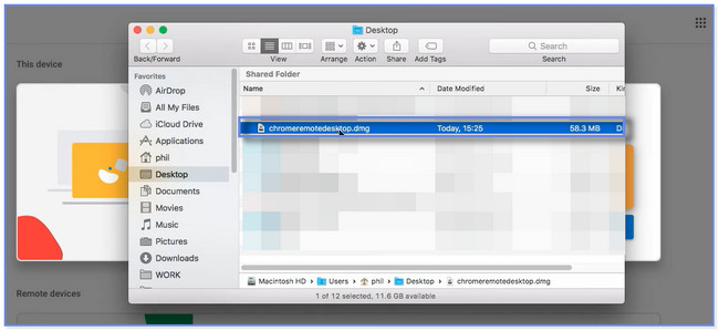 Click the Chrome Remote Desktop icon