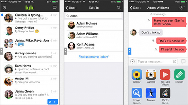 get kik friends on ipad