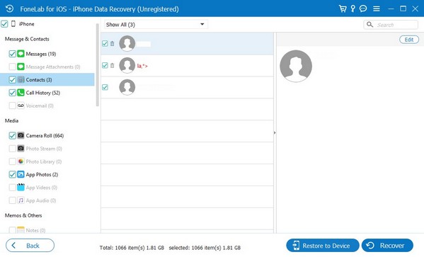 recover data on ipholne