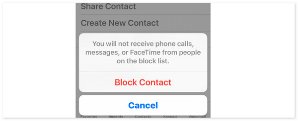 block contact on iphone