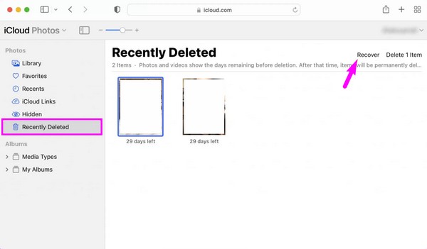 icloud vind onlangs verwijderd