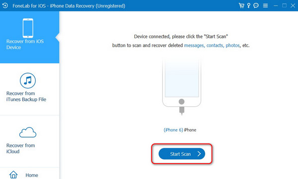 start scanning data