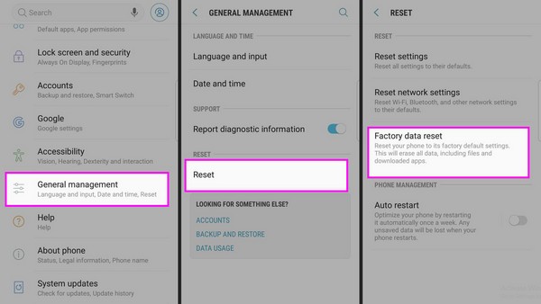 factory reset android