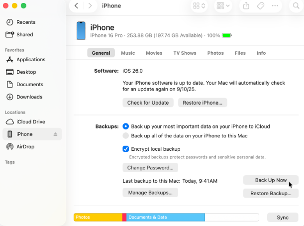 restore from icloud backup finder