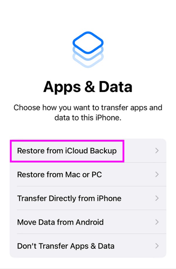 restore from icloud backup