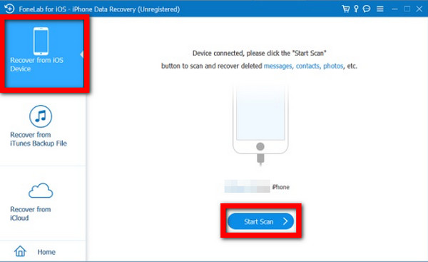 choose recovery from ios device