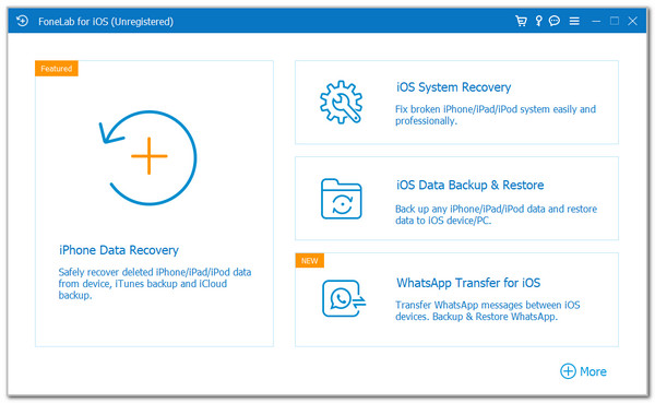 Click iPhone Data Recovery Button