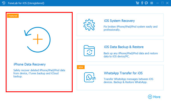 Click iPhone Data Recovery Button