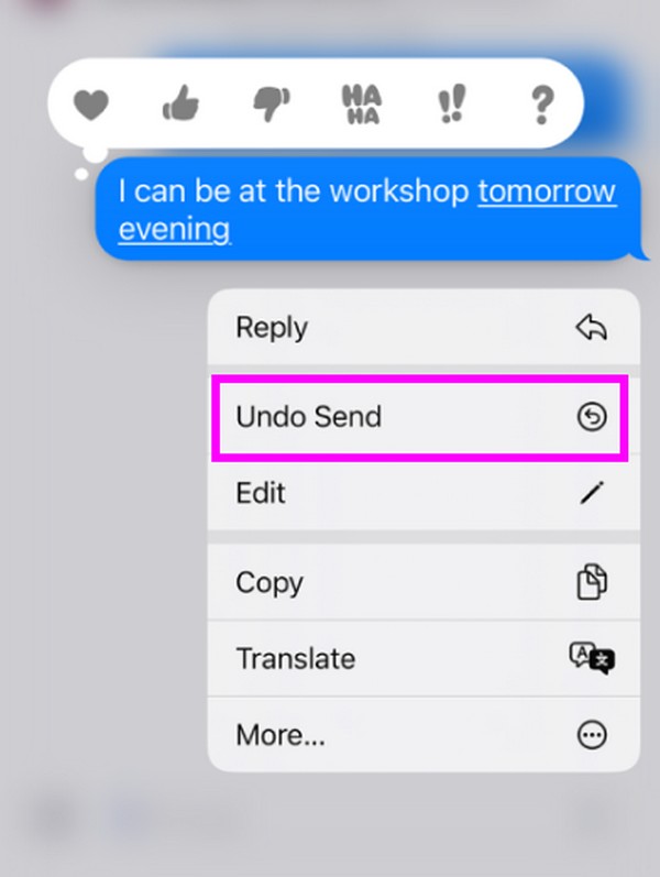 unsend message on iphone