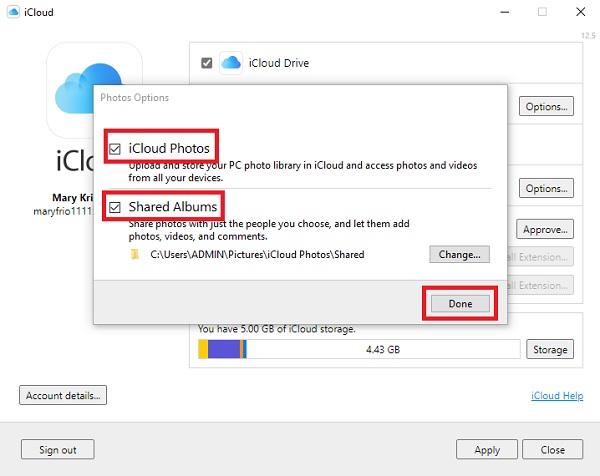 iCloud per Windows