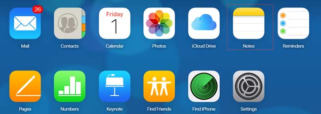 nota icloud