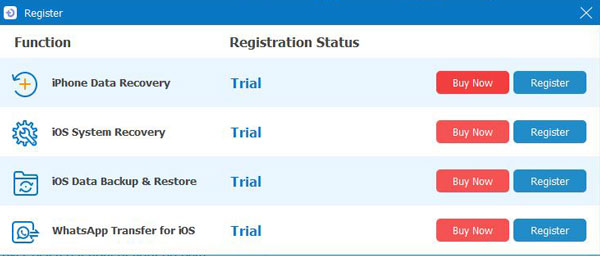 registrazione di ripristino del sistema iOS