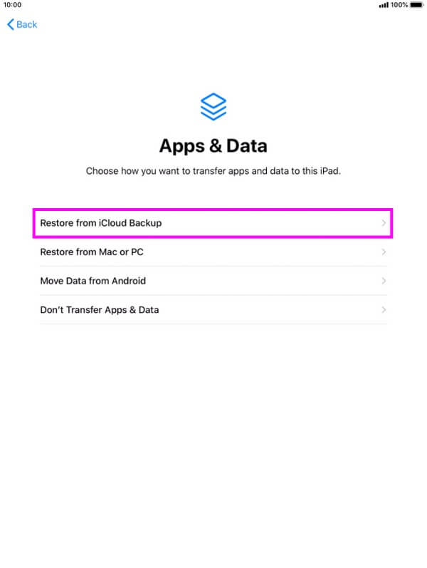 Restore iPad from Backup with iCloud