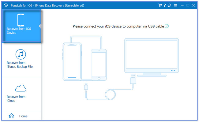 haga clic en el botón de recuperación del dispositivo ios