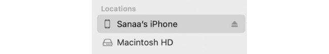 click iphone icon on mac