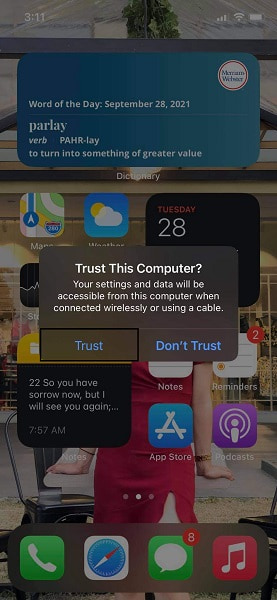 Trust on your iPhone