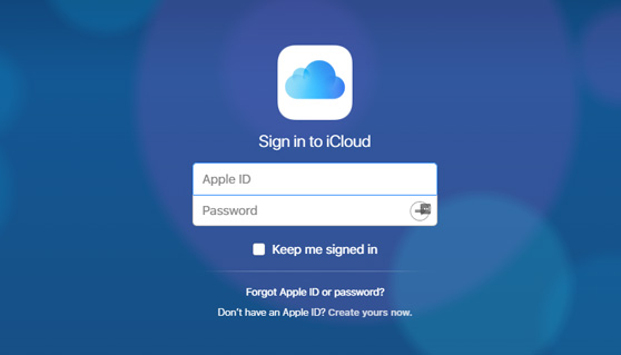 iCloudにログイン