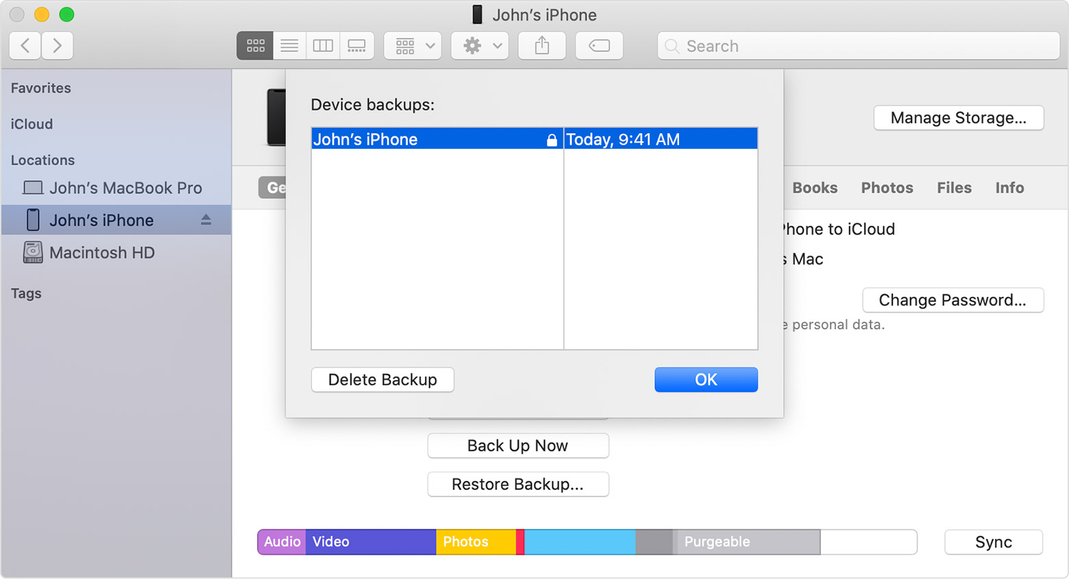 mac Titkosítsa az iPhone iTunes biztonsági mentéseit