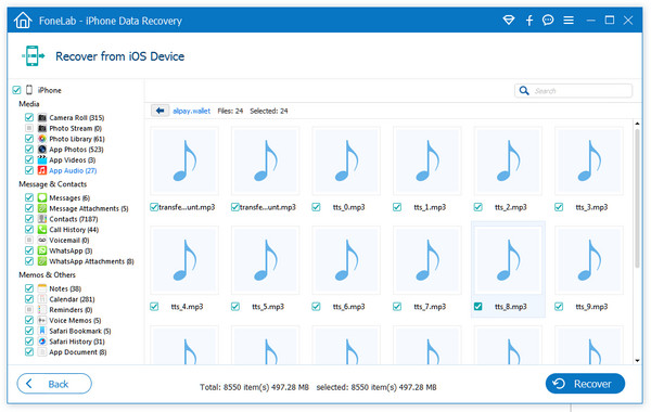 visualizza l'anteprima e recupera la musica