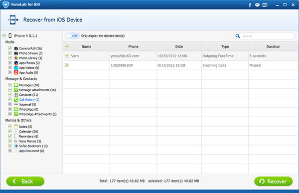 recover call history from device