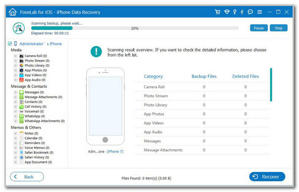 Click Recover Button