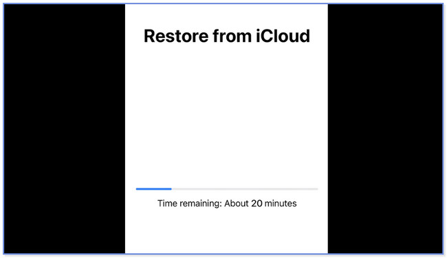 Restaurer à partir de l'écran iCloud