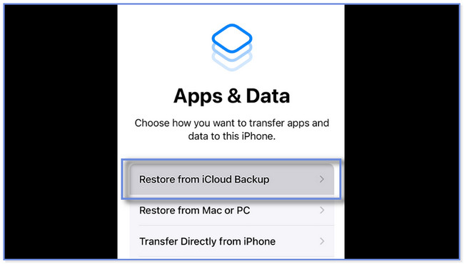 Επαναφορά από το κουμπί iCloud Backup