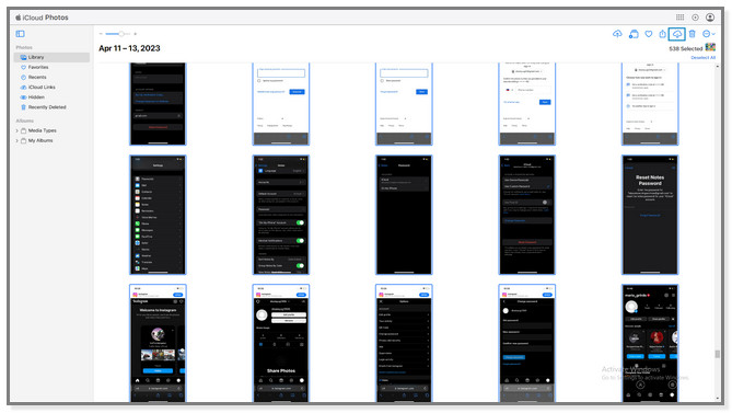 choisissez le bouton Restaurer à partir de la sauvegarde iCloud