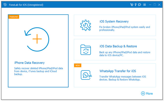 wybierz przycisk iPhone Data Recovery