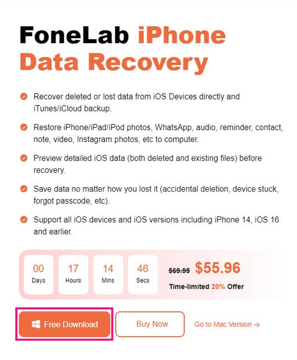 Save the FoneLab iPhone Data Recovery
