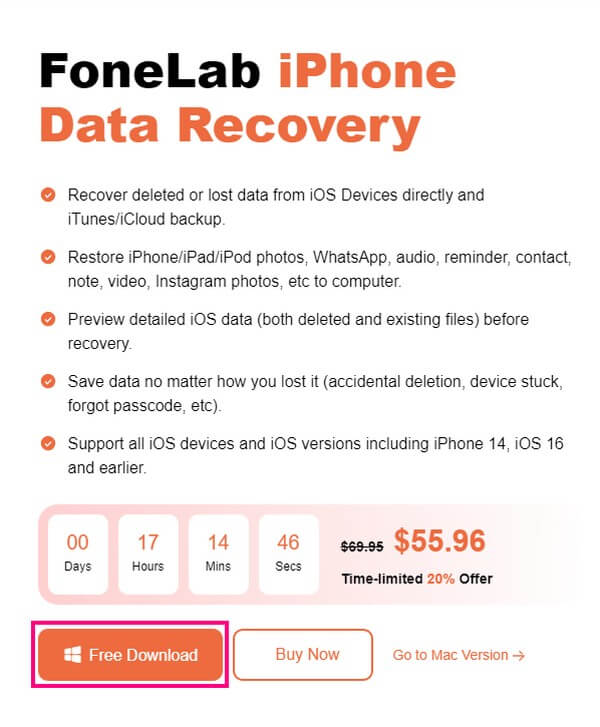 Spara FoneLab iPhone Data Recovery