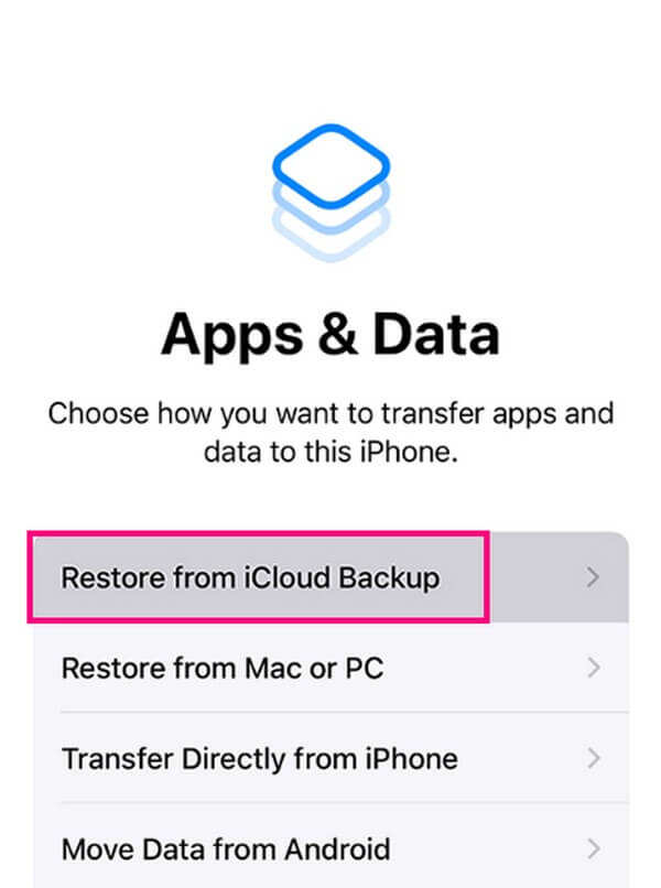 Επαναφορά από το iCloud Backup