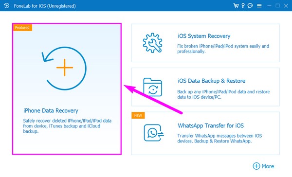 el cuadro de recuperación de datos del iPhone