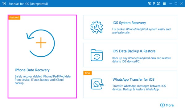 kies de iPhone Data Recovery-functie