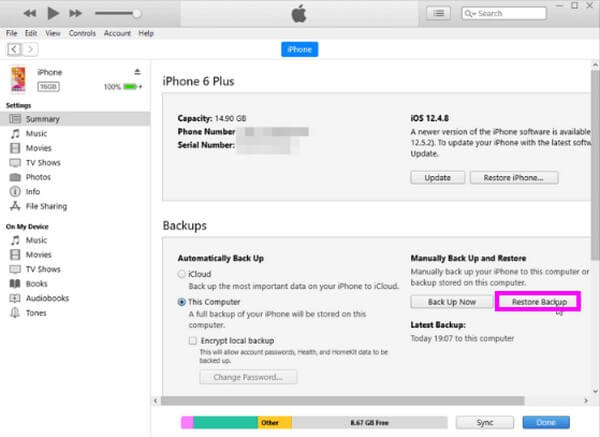 Recover Deleted WeChat Photos on iPhone from iTunes Backup Files