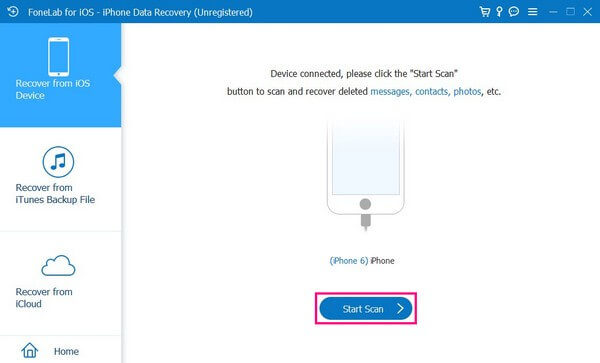 the iPhone Data Recovery function