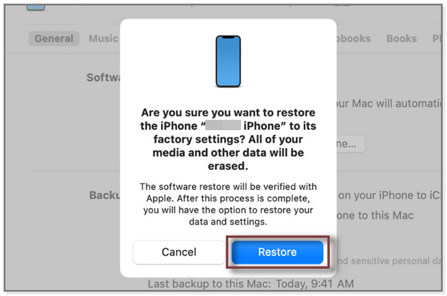 Click the Restore button